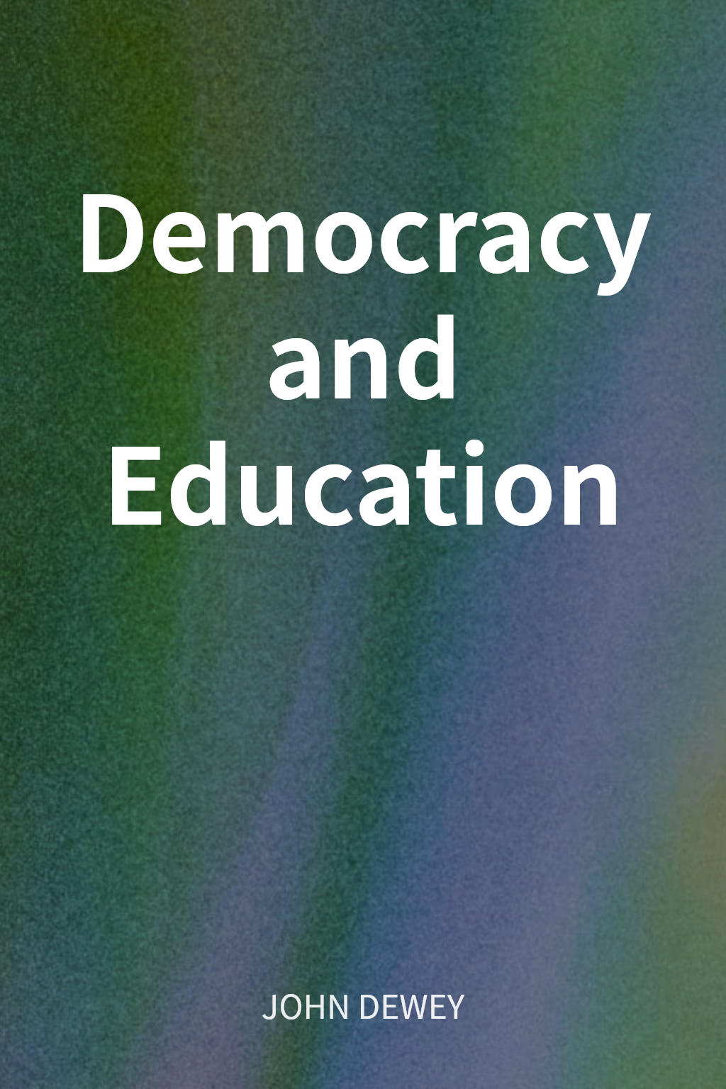 Democracy and Education cover