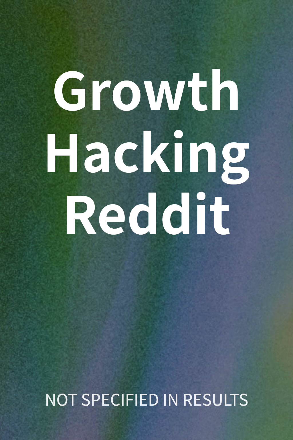 Growth Hacking Reddit cover