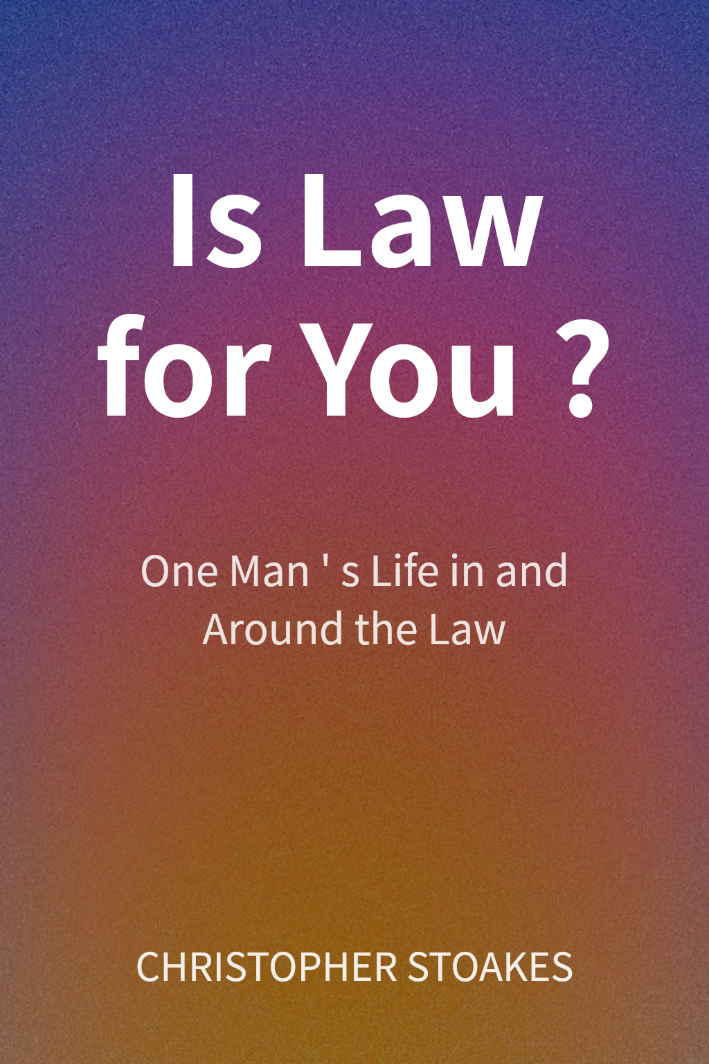Is Law for You? cover