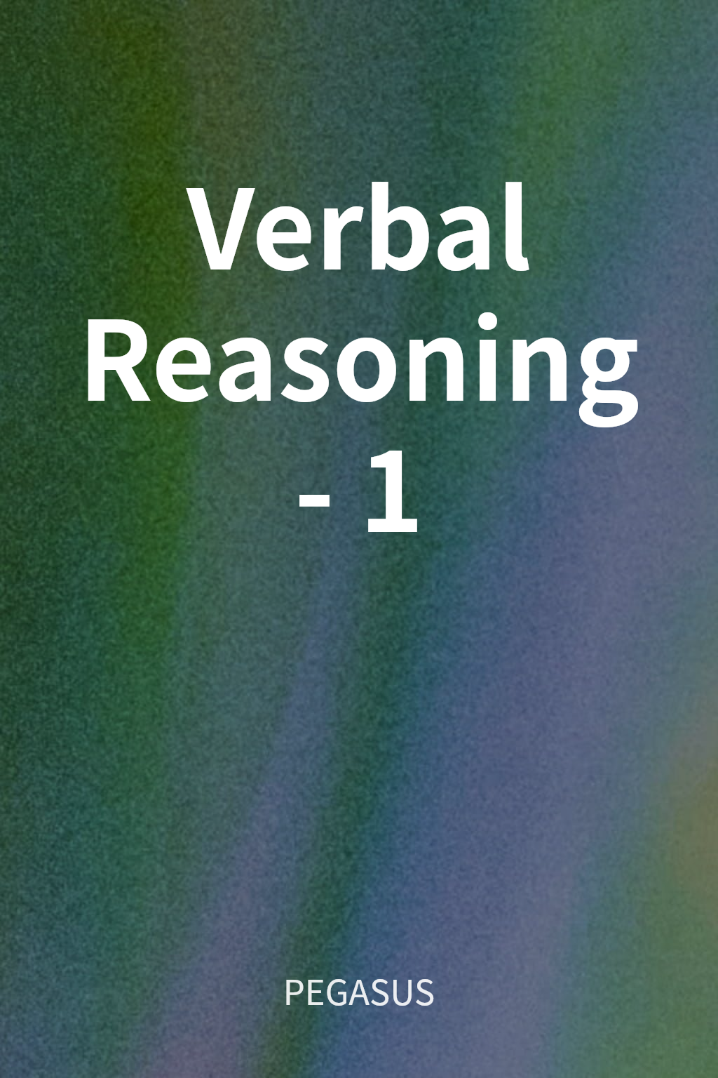 Verbal Reasoning - 1 cover