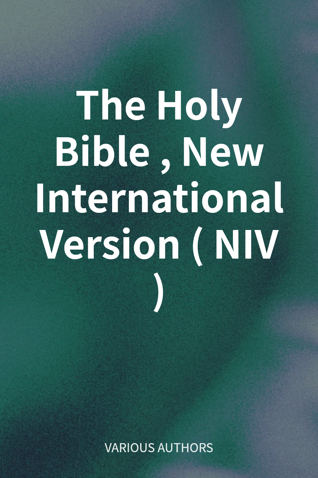 The Holy Bible, New International Version (NIV) cover