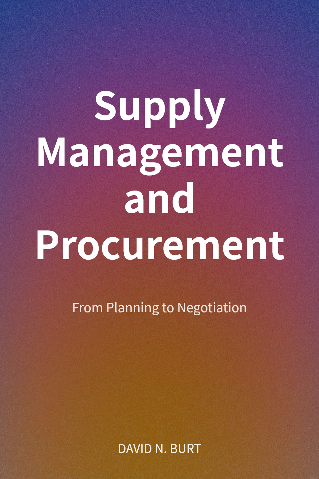 Supply Management and Procurement cover