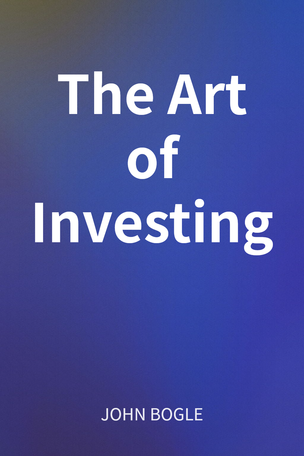 The Art of Investing cover