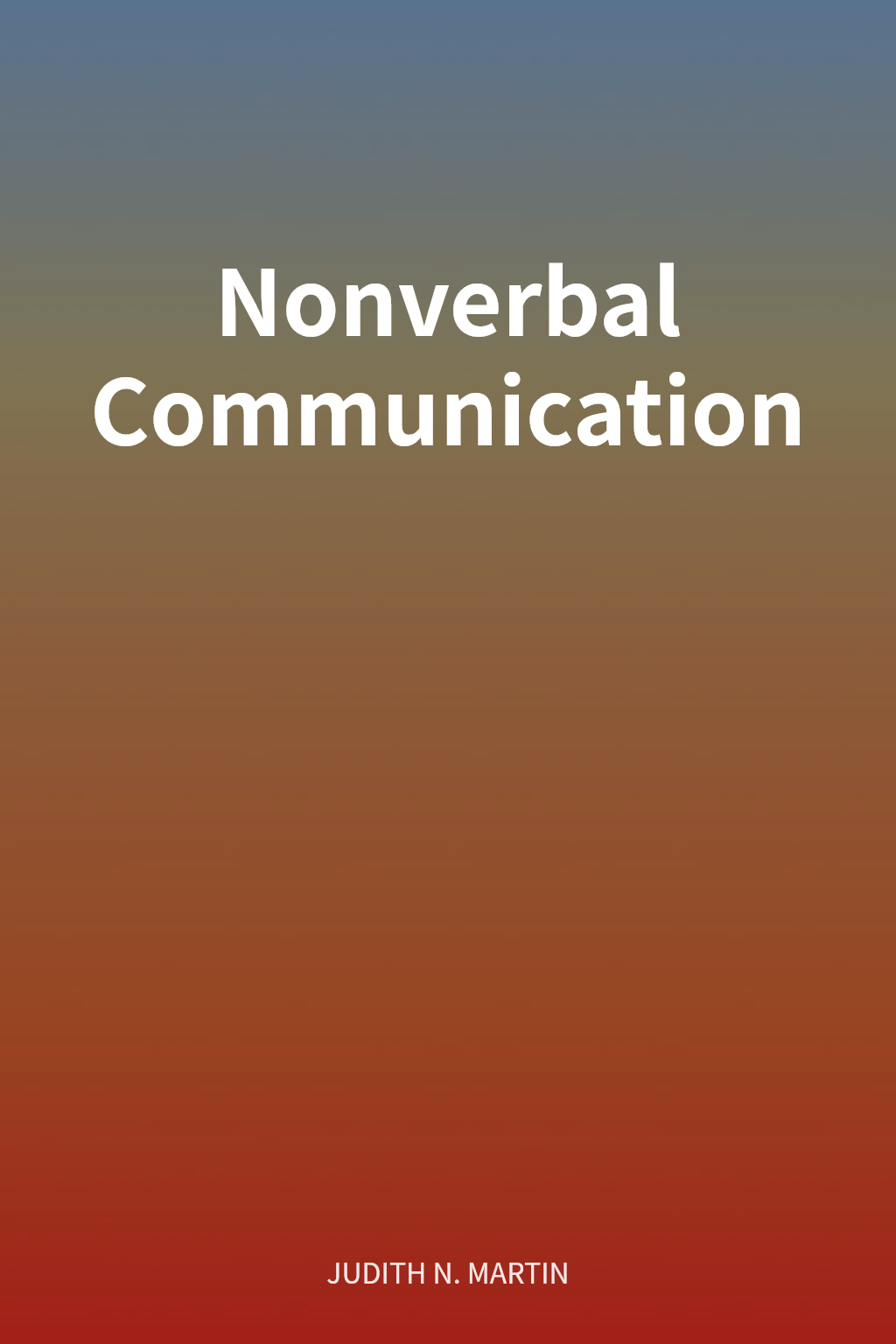 Nonverbal Communication cover