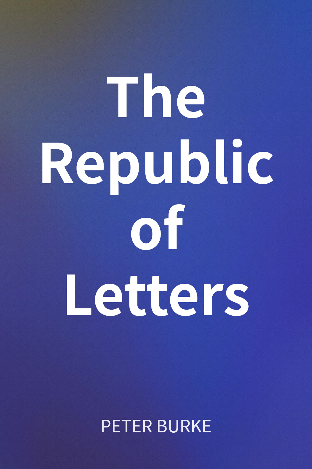 The Republic of Letters cover
