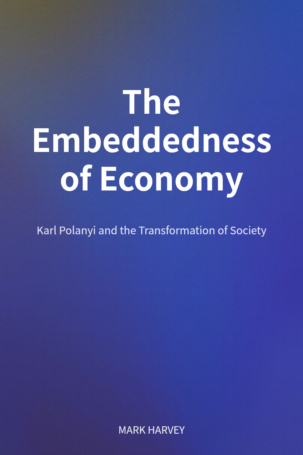 The Embeddedness of Economy cover