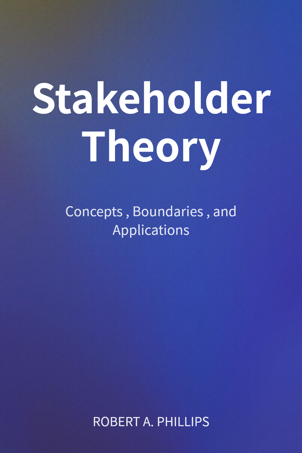 Stakeholder Theory cover