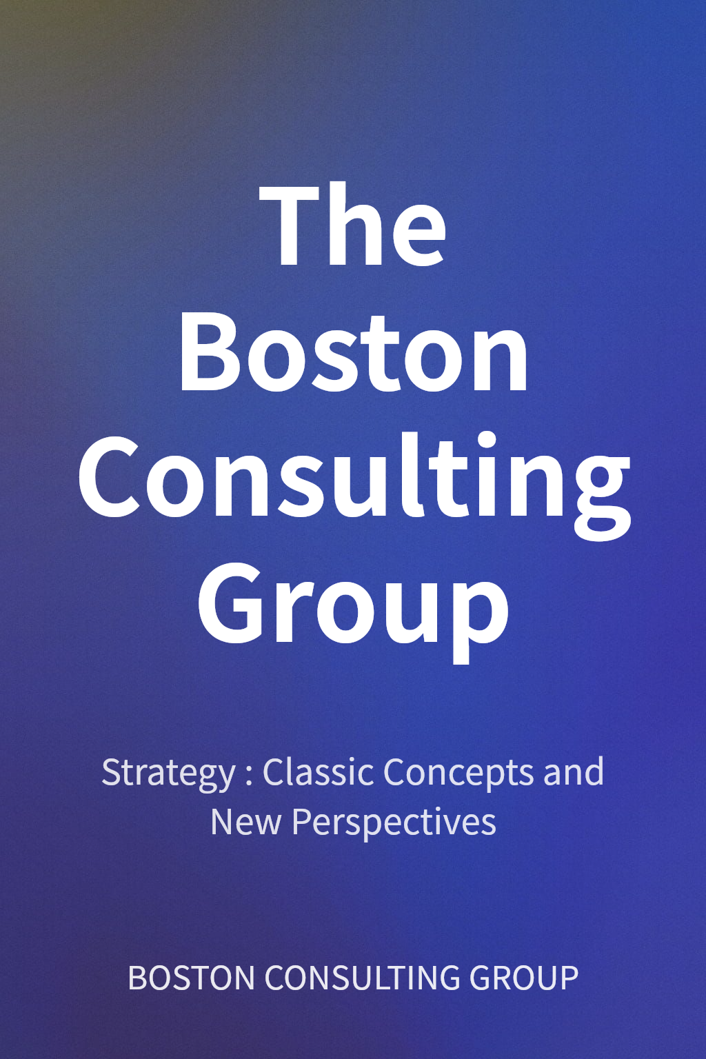 The Boston Consulting Group cover