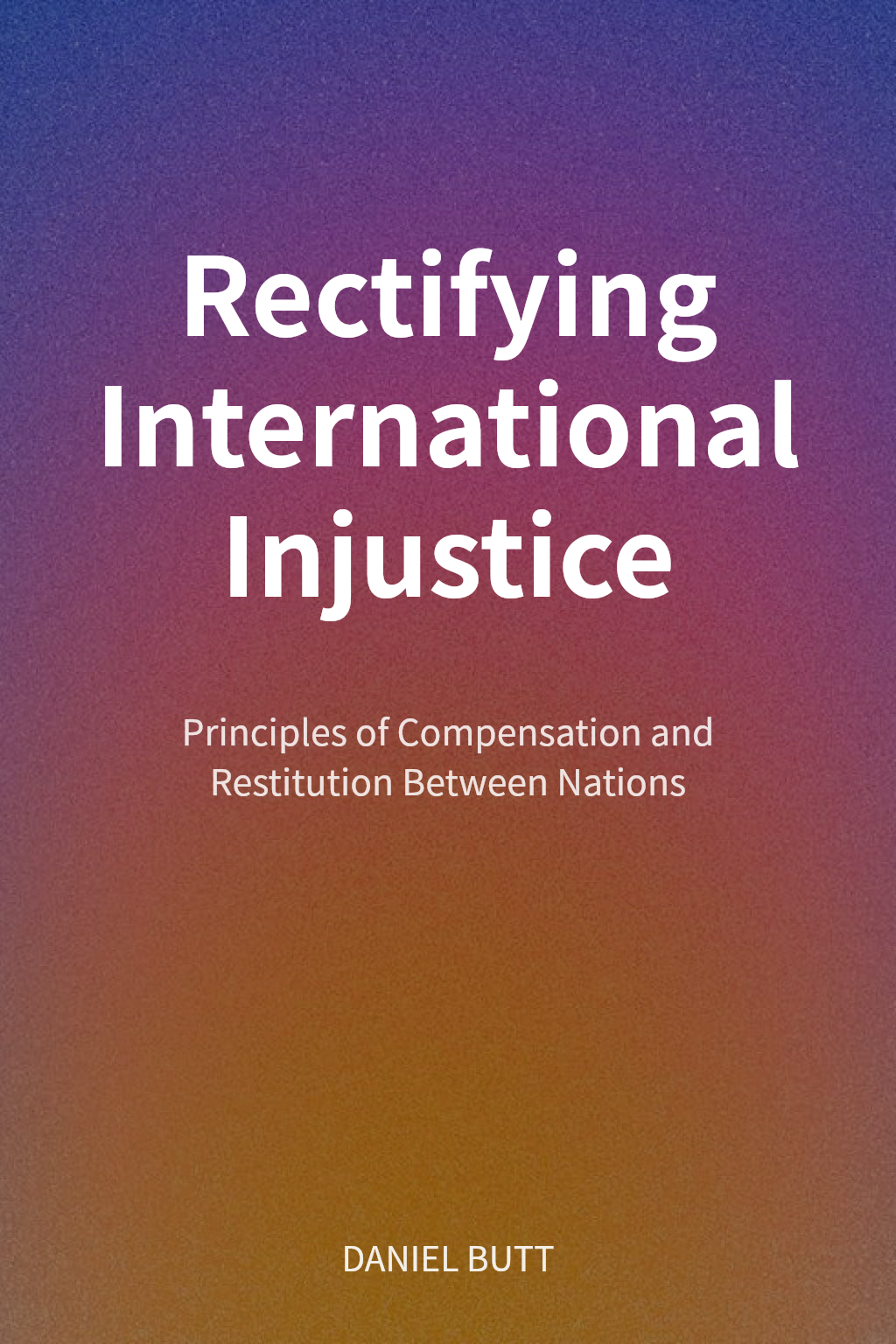 Rectifying International Injustice cover