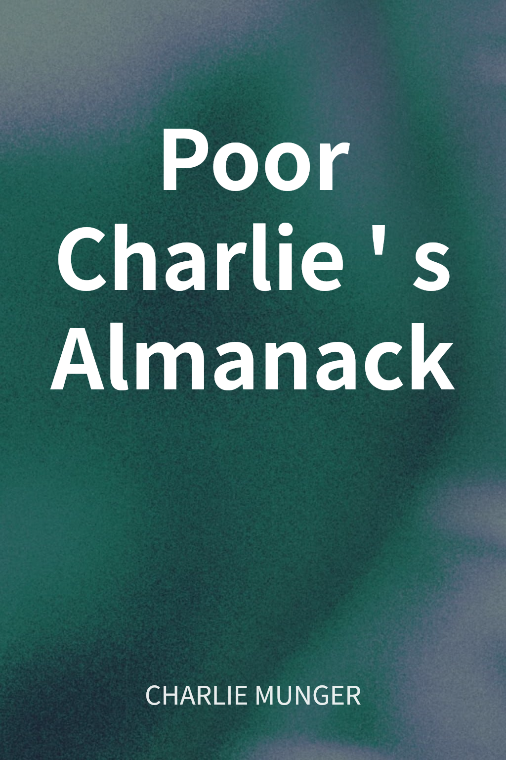 Poor Charlie's Almanack cover