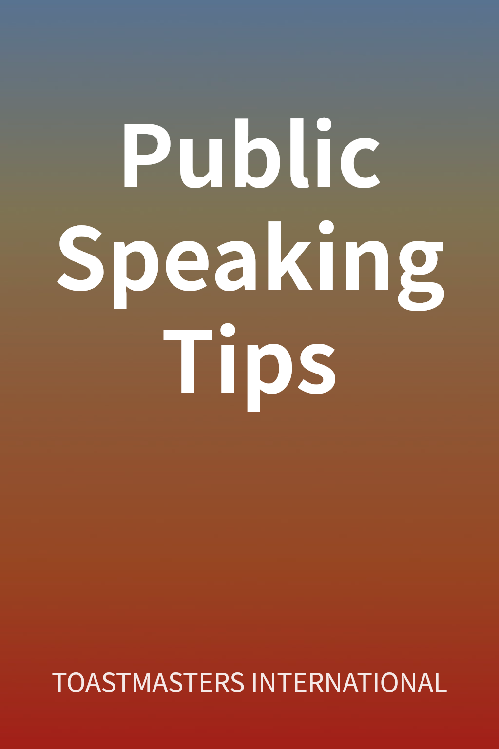 Public Speaking Tips cover