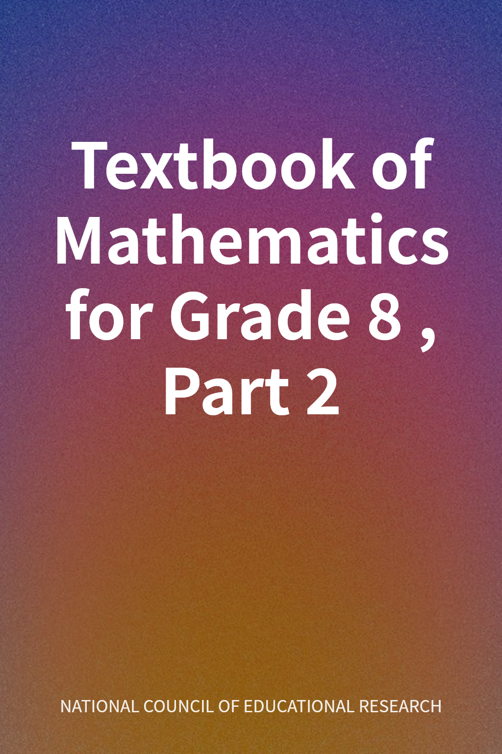 Textbook of Mathematics for Grade 8, Part 2 cover