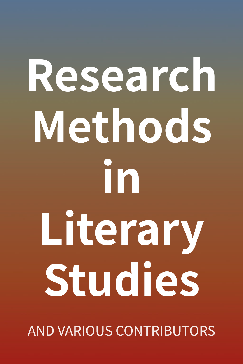 Research Methods in Literary Studies cover