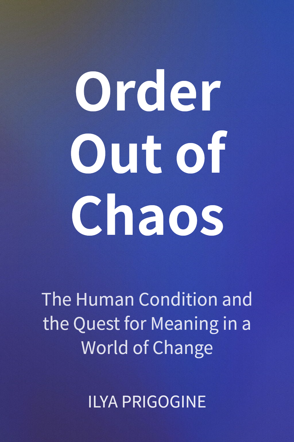 Order Out of Chaos cover