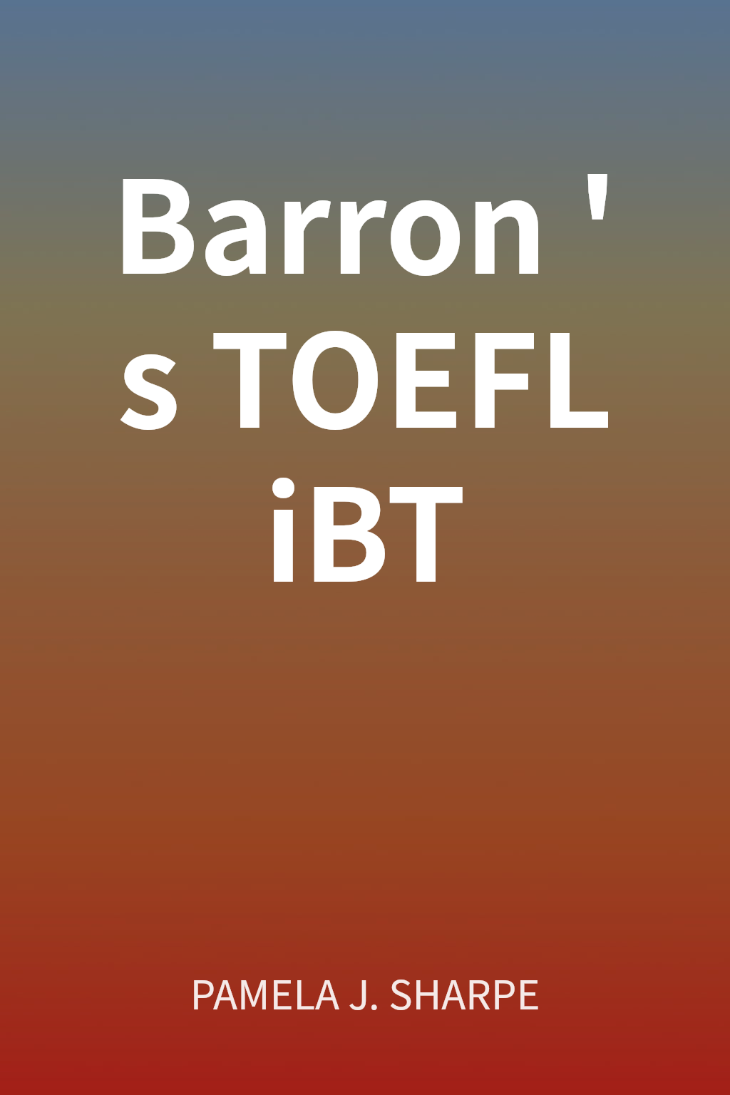 Barron's TOEFL iBT cover