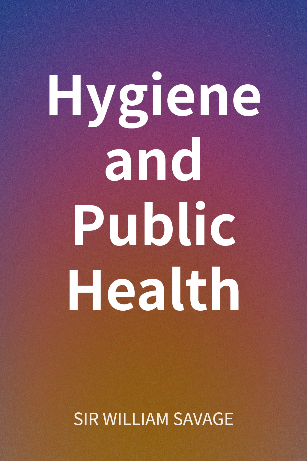 Hygiene and Public Health cover