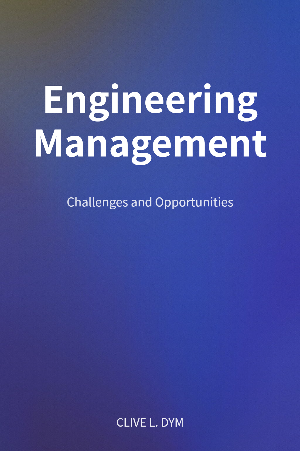 Engineering Management cover
