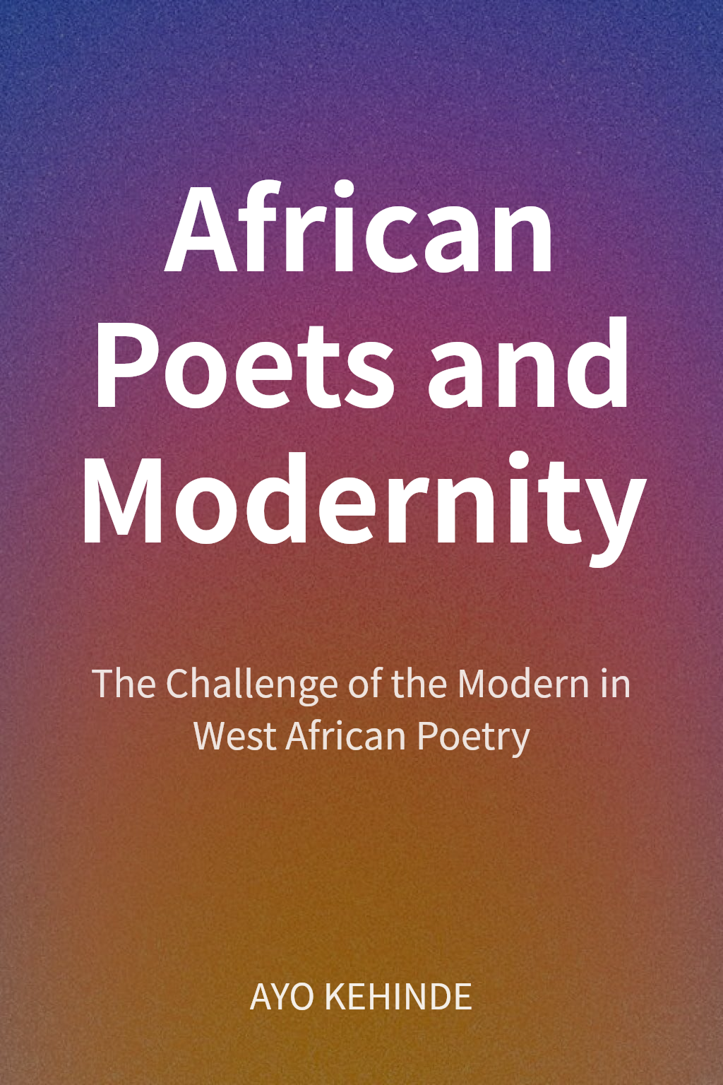 African Poets and Modernity cover