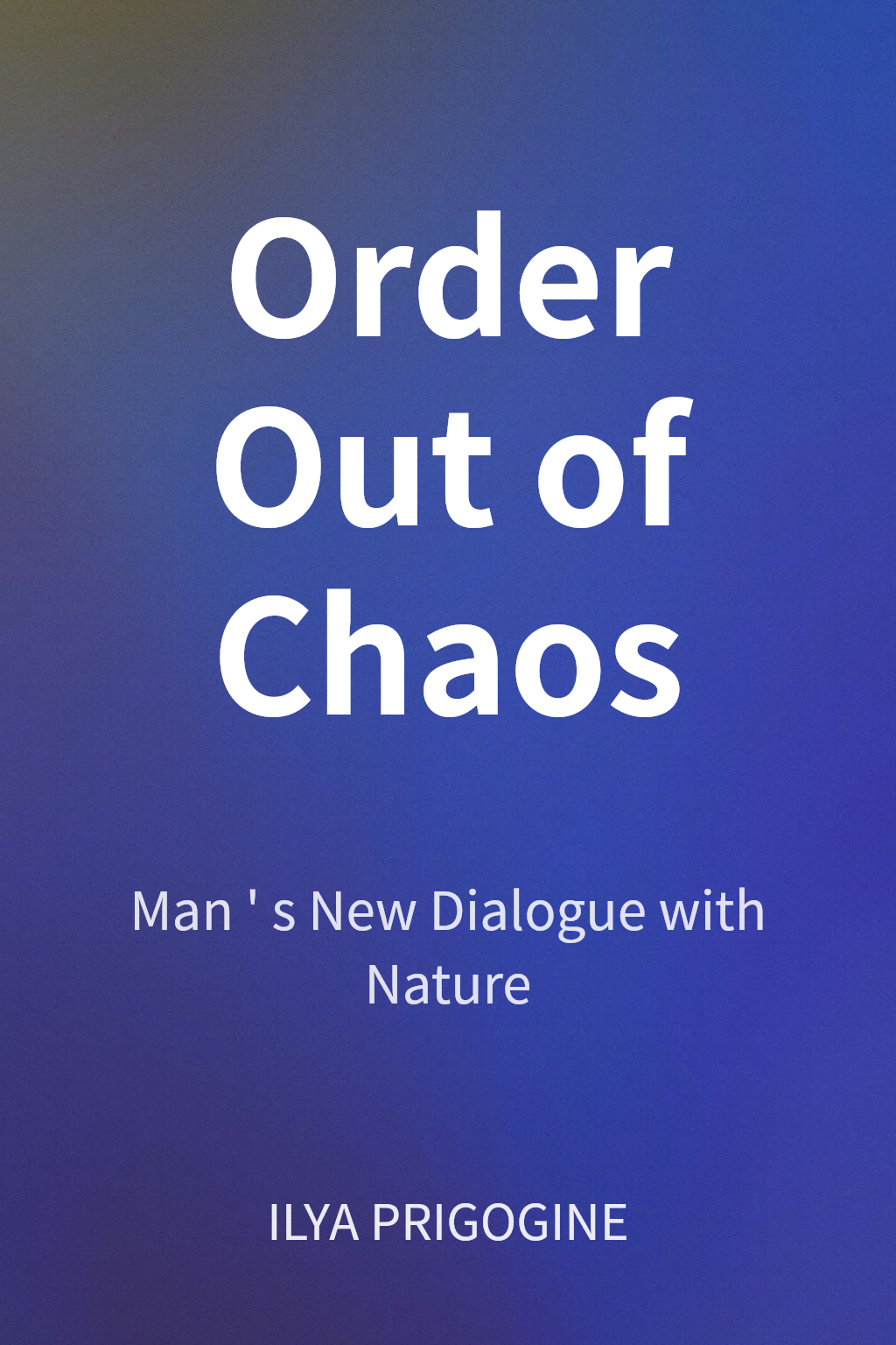 Order Out of Chaos cover