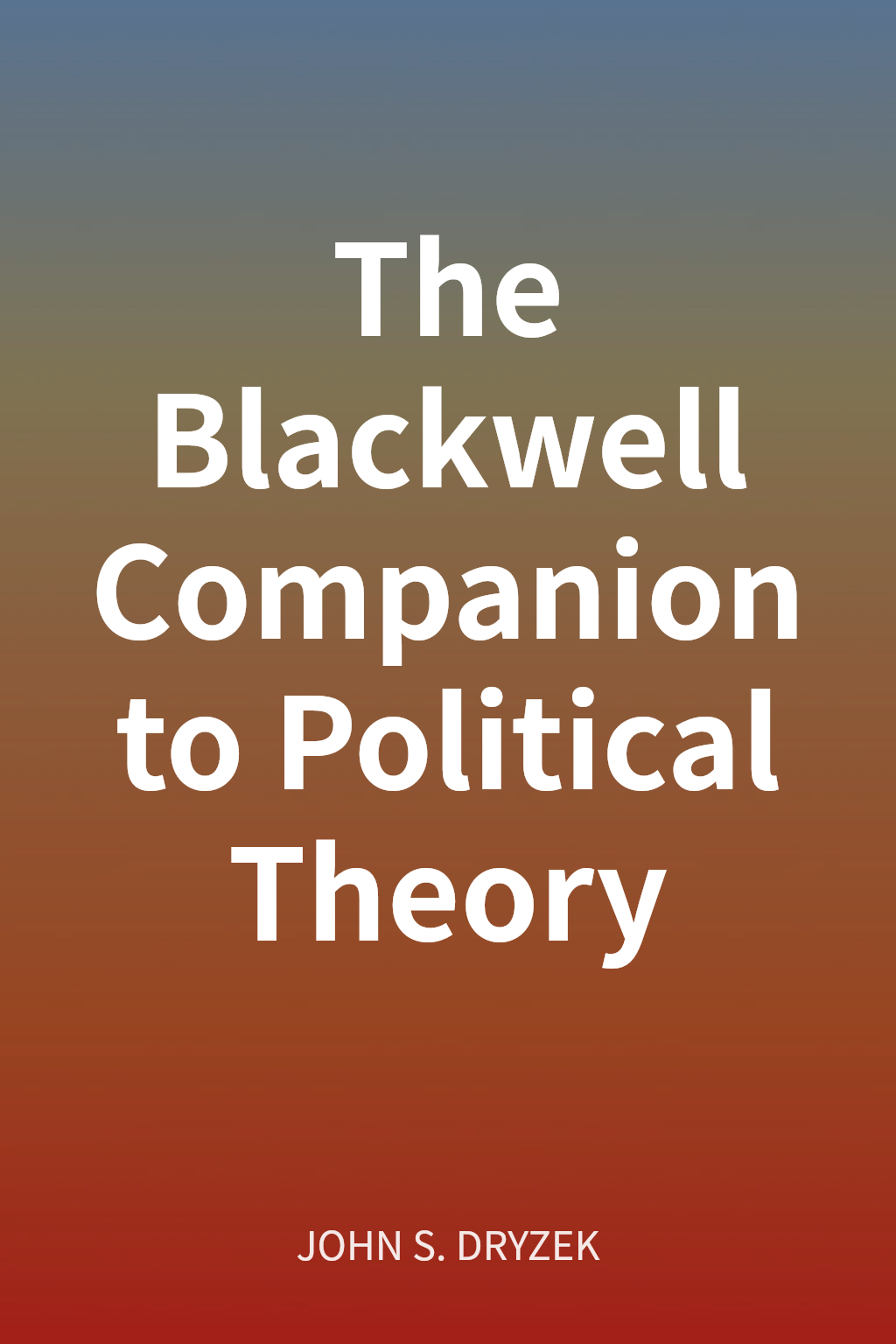 The Blackwell Companion to Political Theory cover