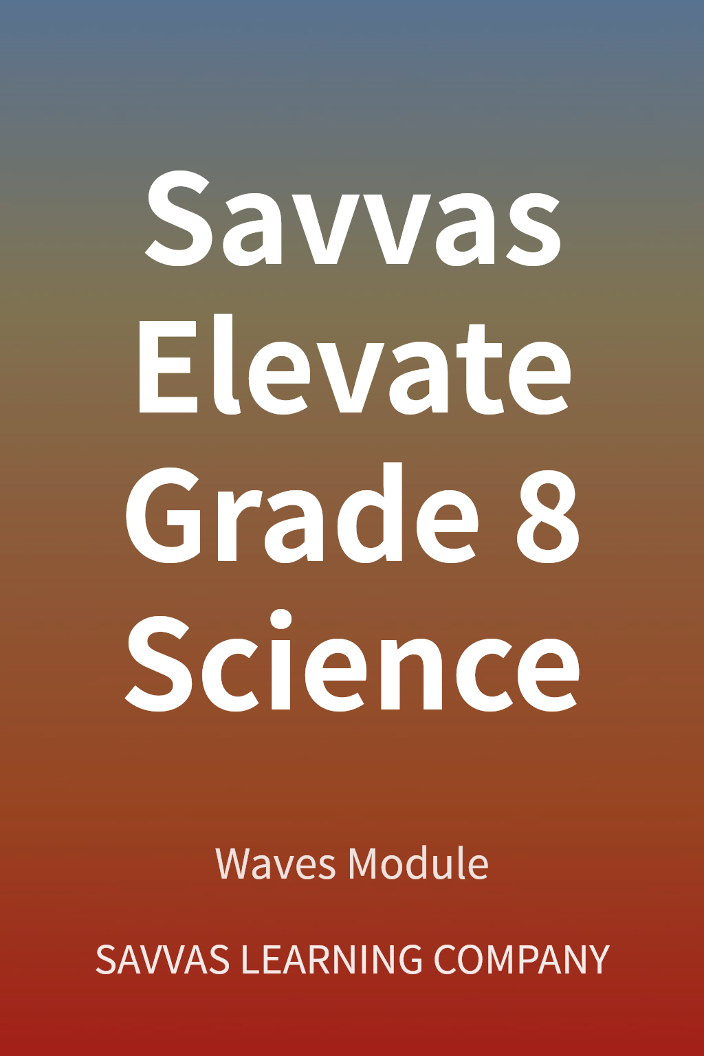 Savvas Elevate Grade 8 Science cover