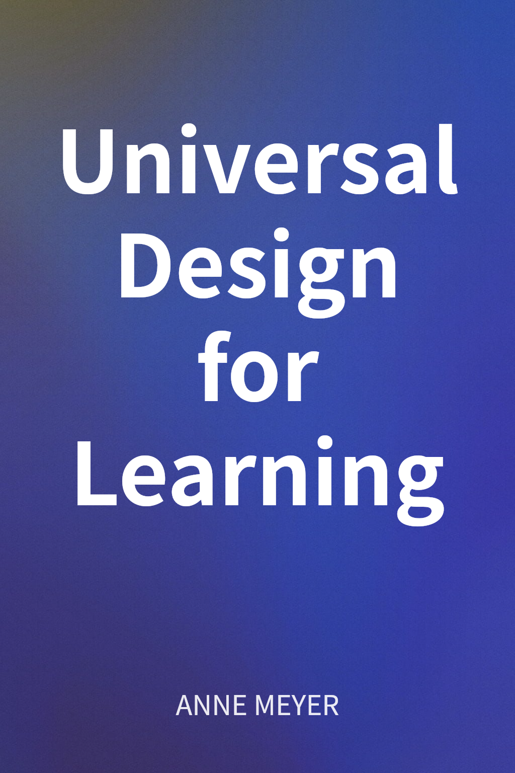 Universal Design for Learning cover
