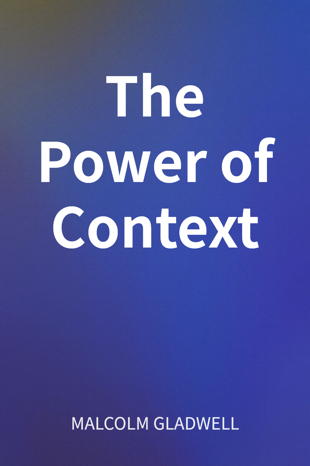 The Power of Context cover