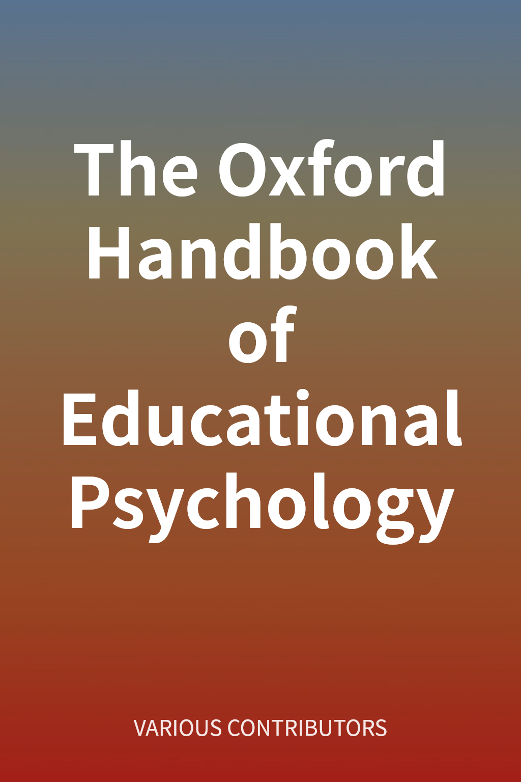 The Oxford Handbook of Educational Psychology cover