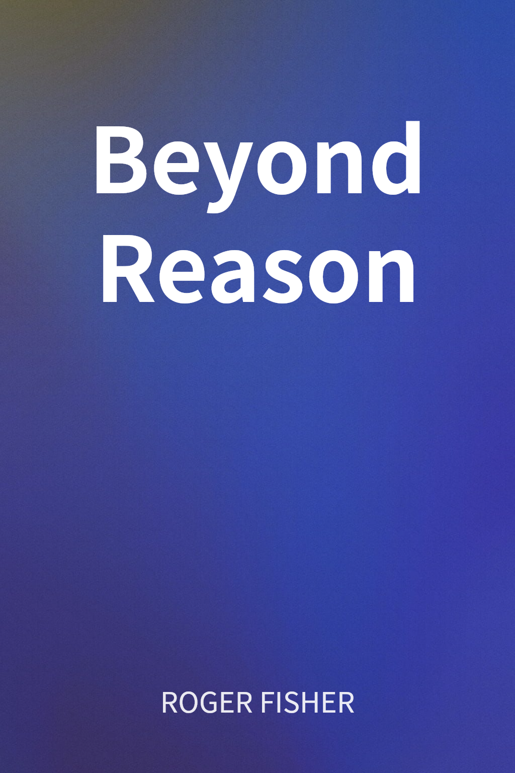 Beyond Reason cover