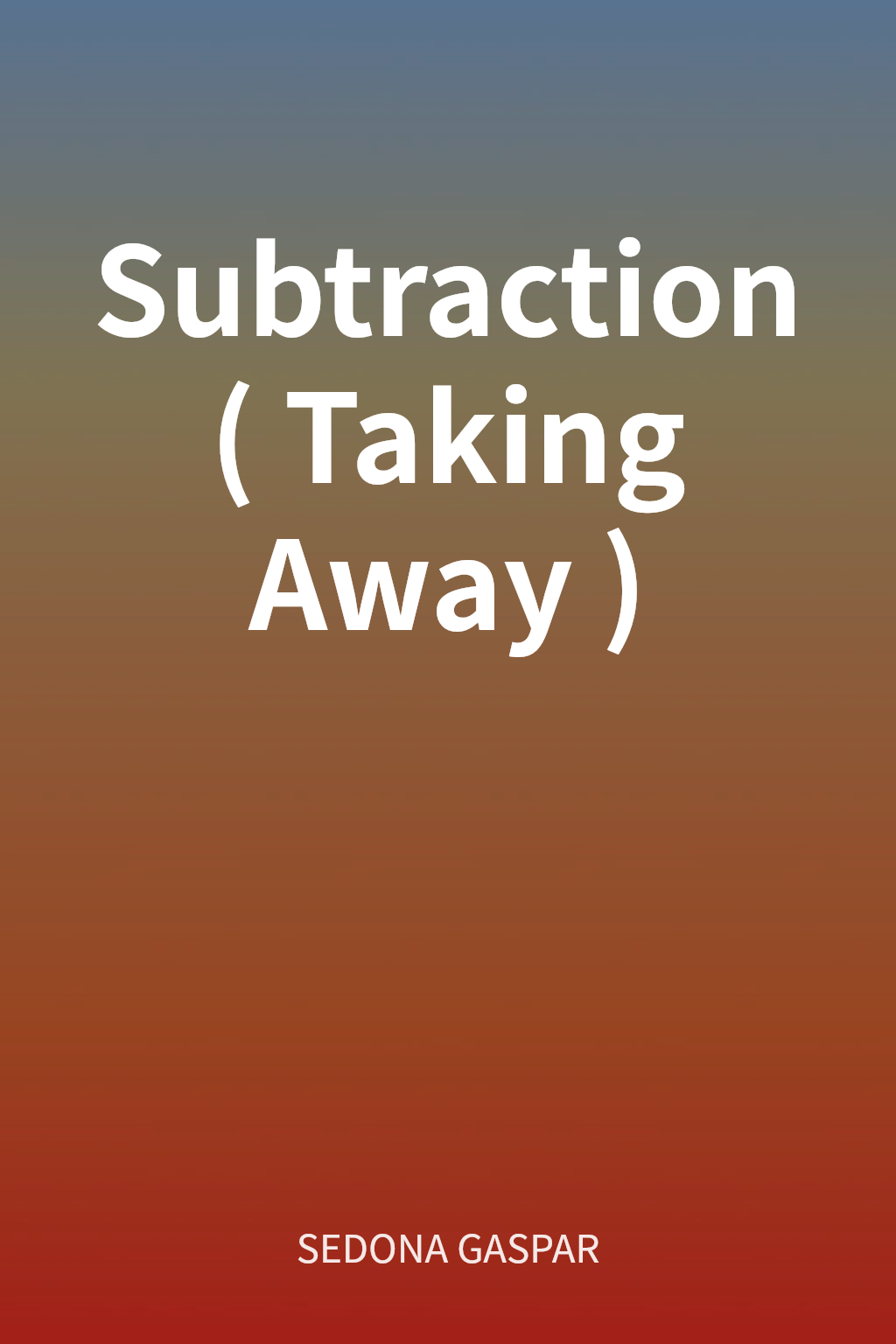 Subtraction (Taking Away) cover