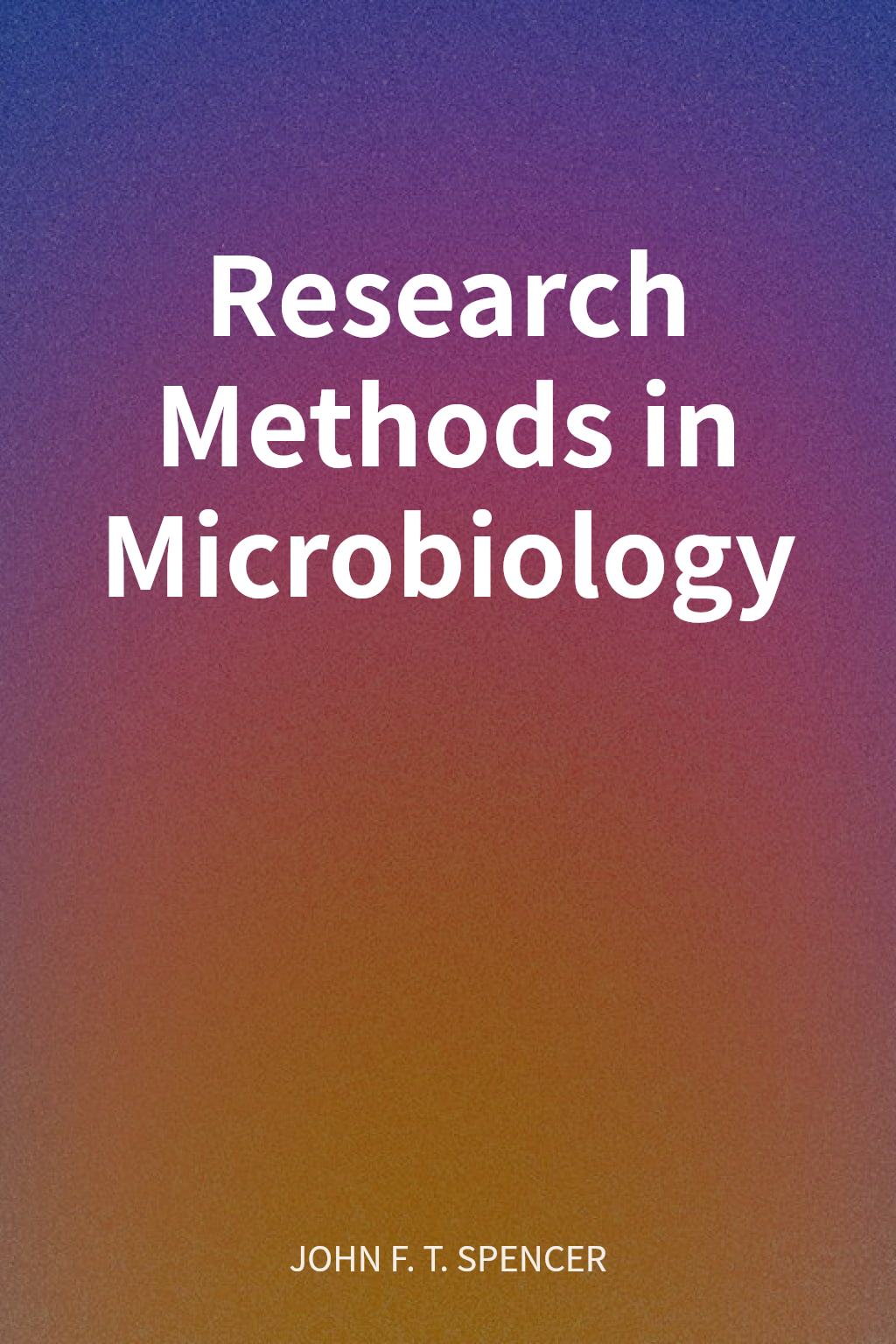 Research Methods in Microbiology cover