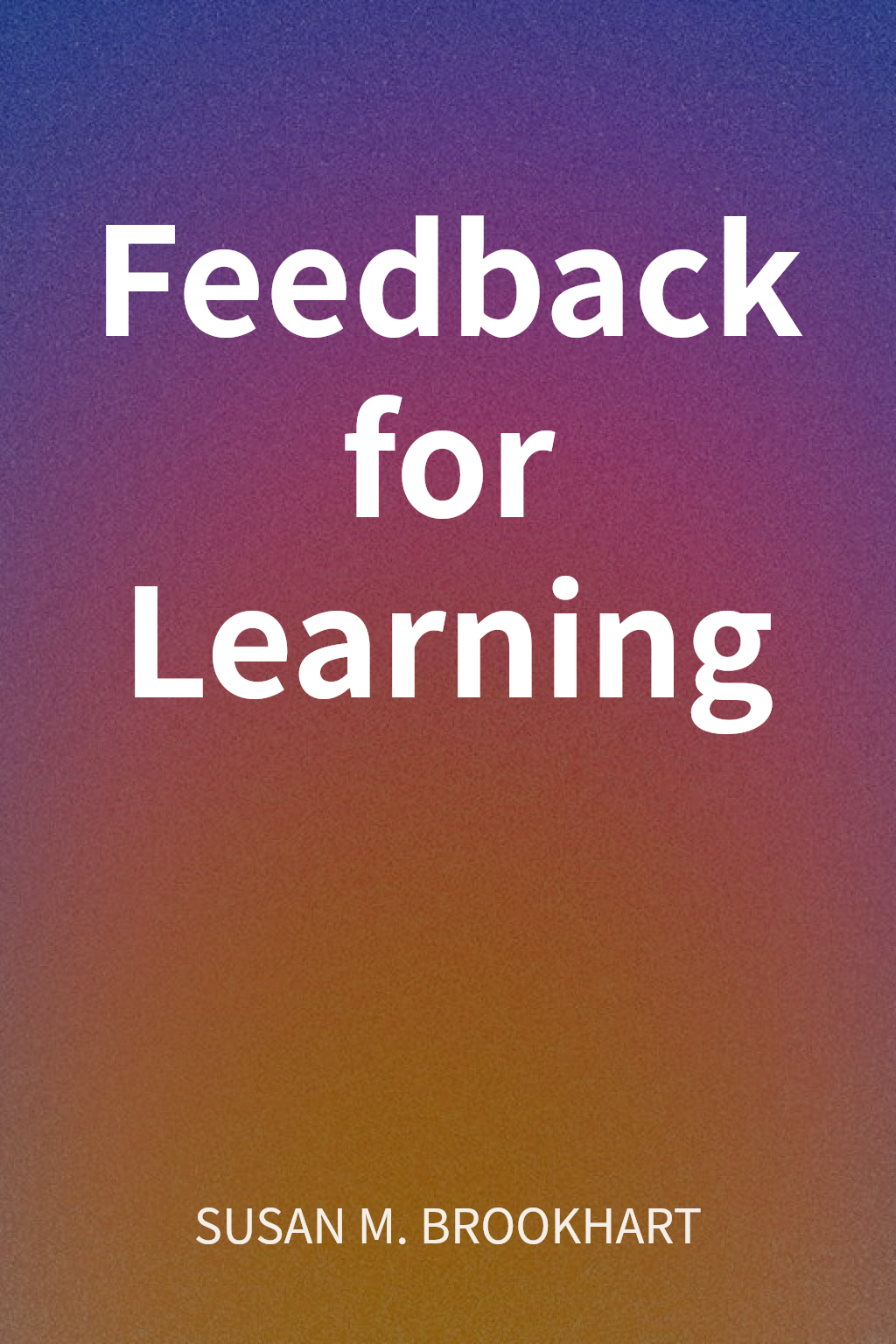 Feedback for Learning cover