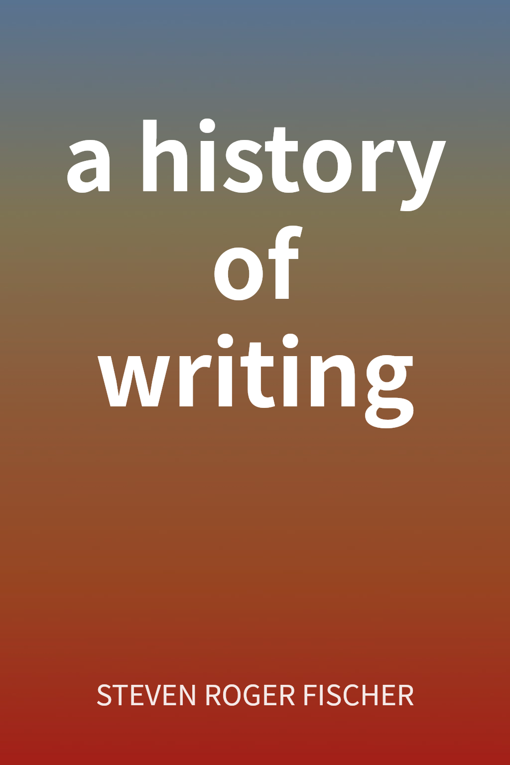 a history of writing cover