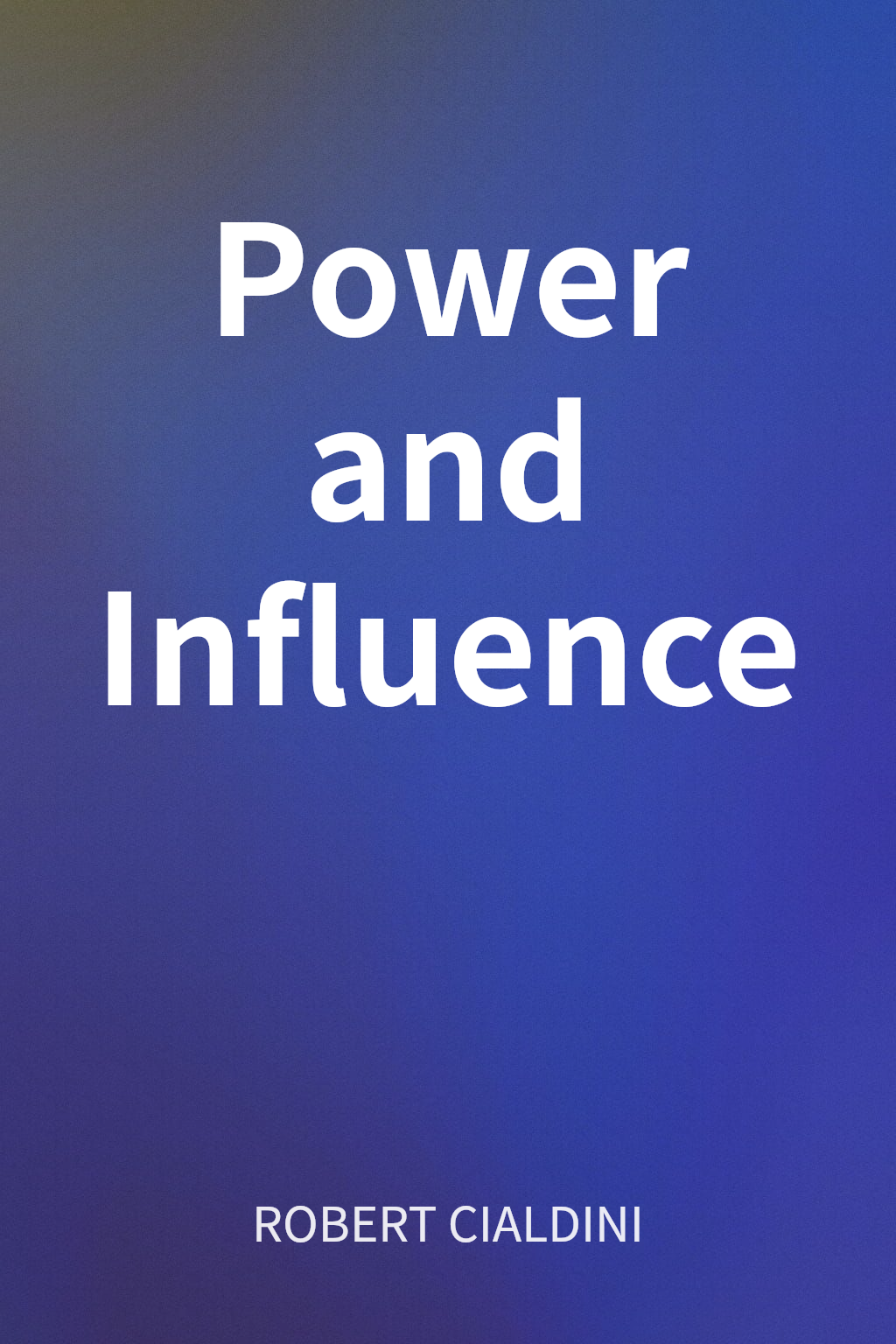 Power and Influence cover
