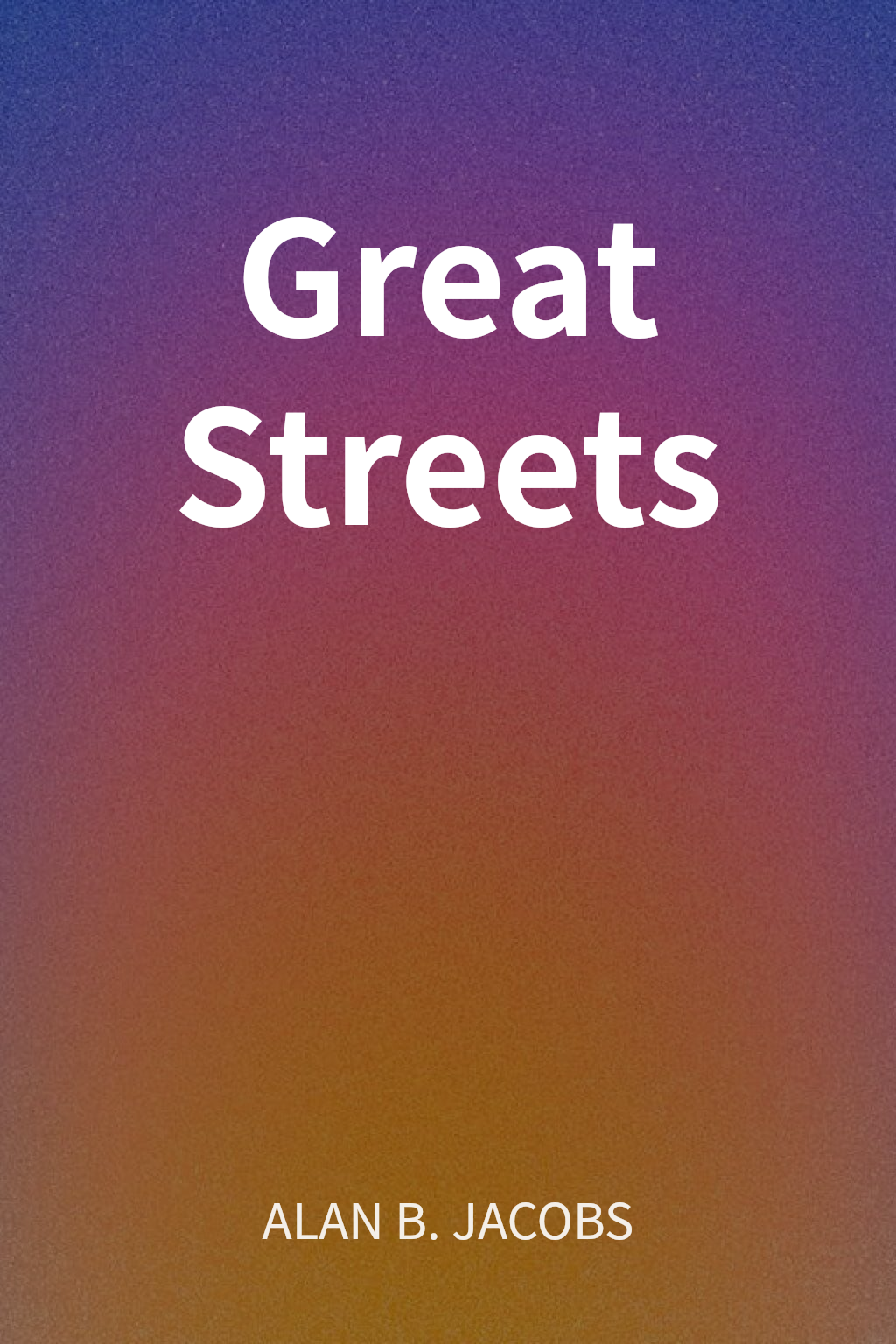 Great Streets cover