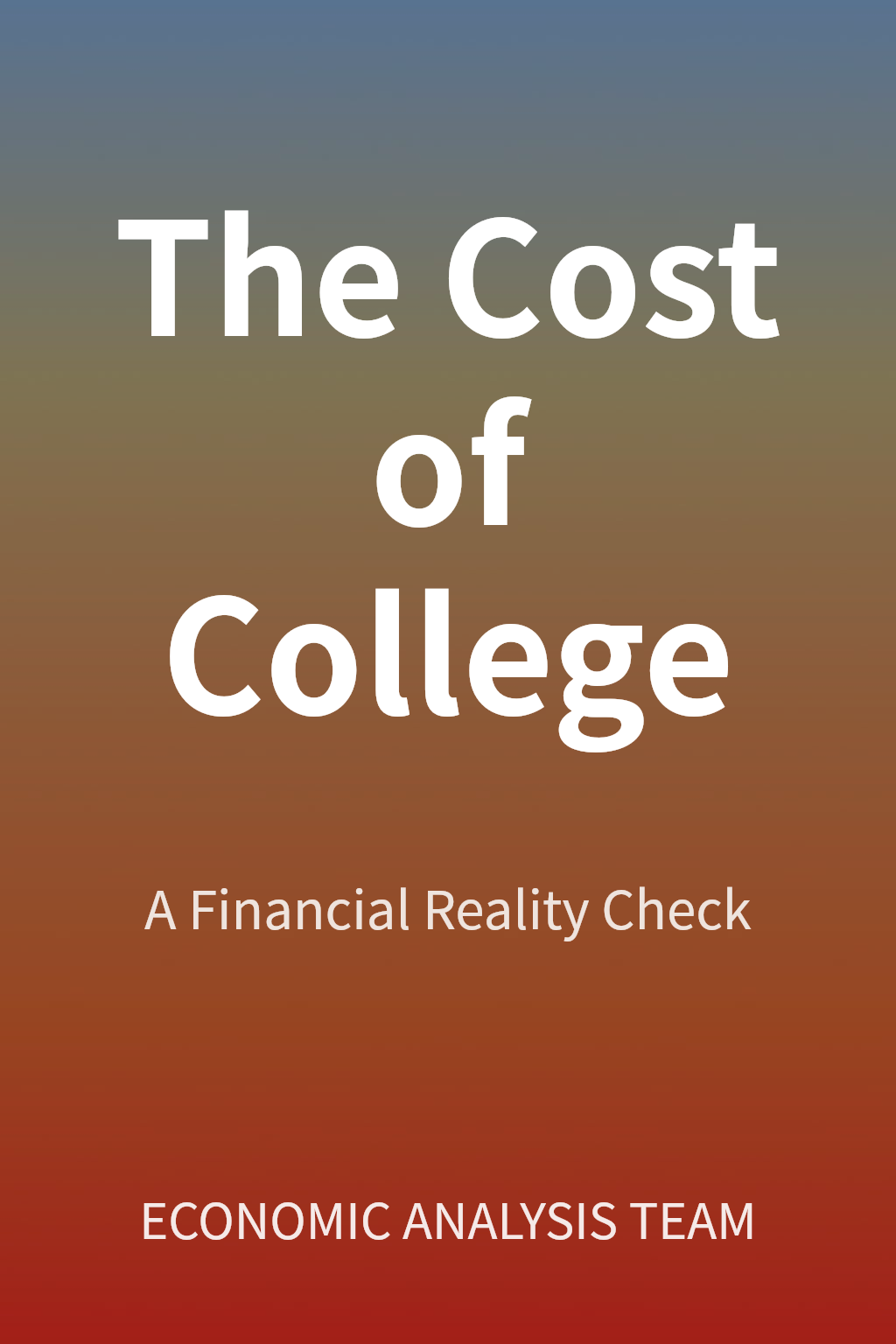 The Cost of College cover