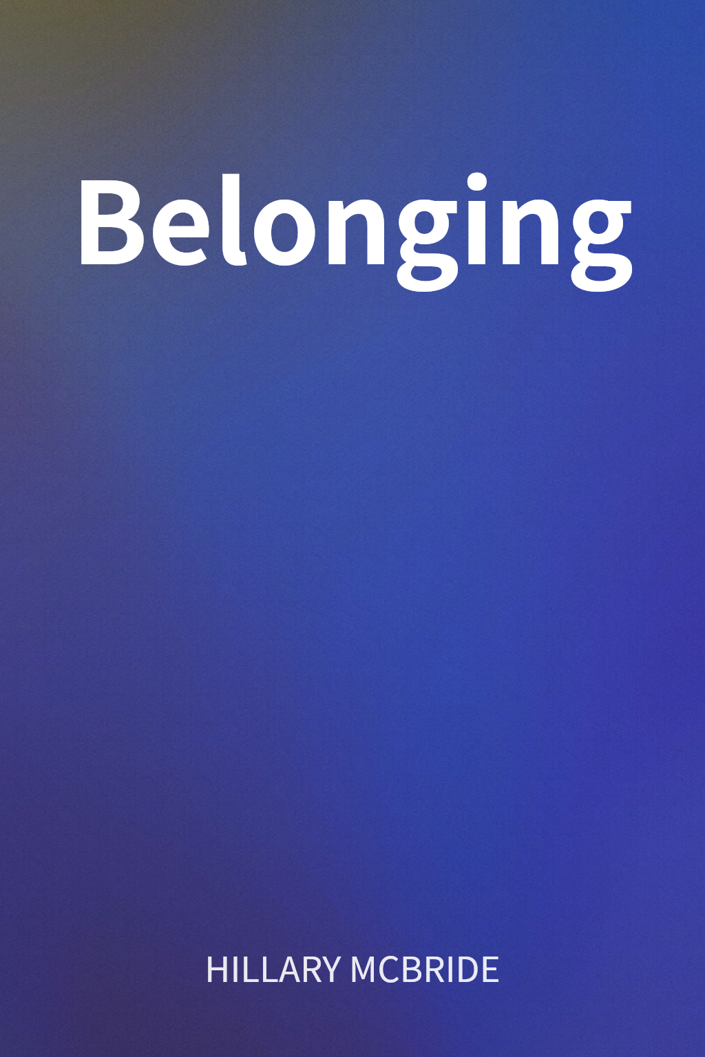 Belonging cover