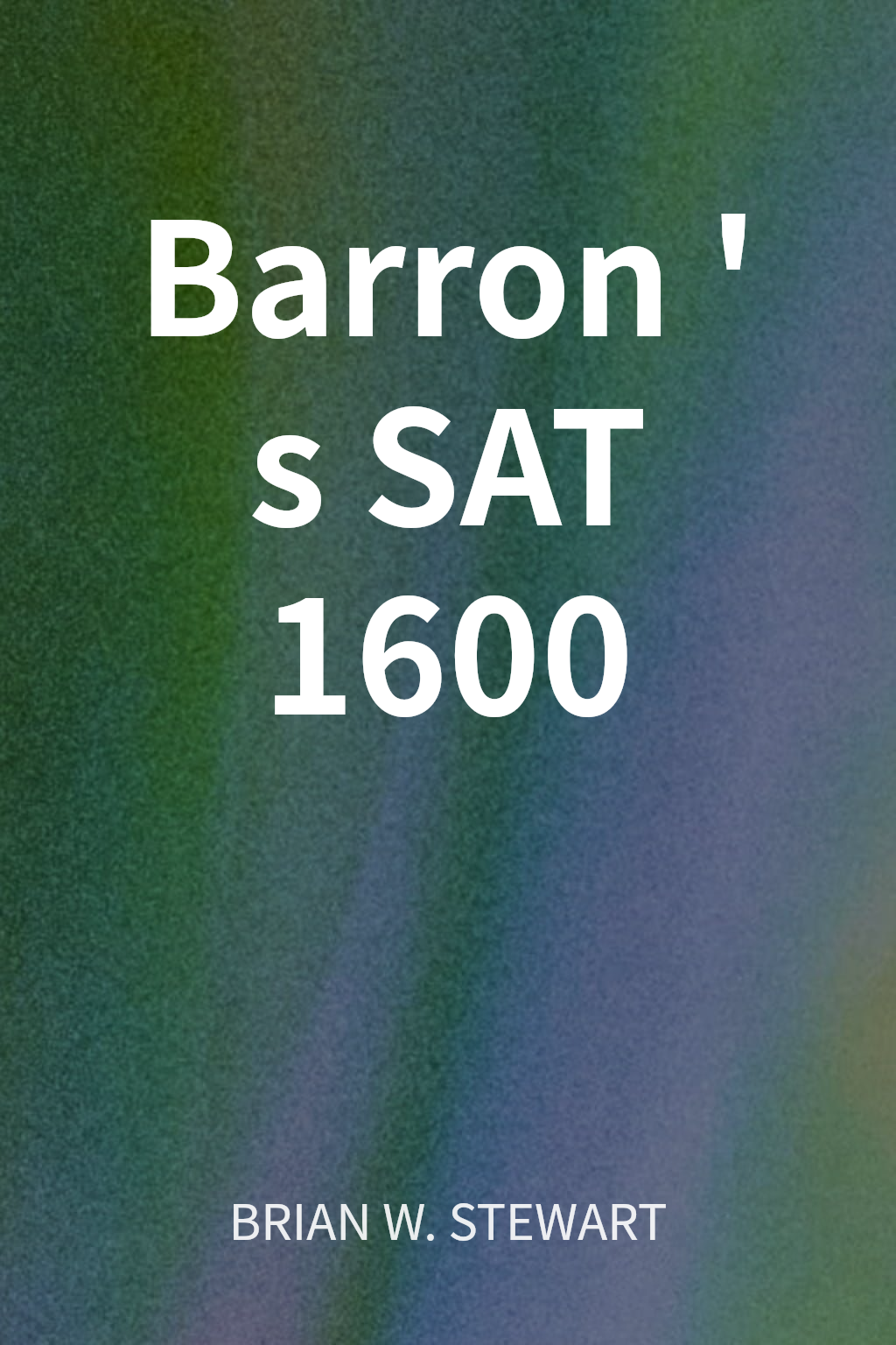 Barron's SAT 1600 cover