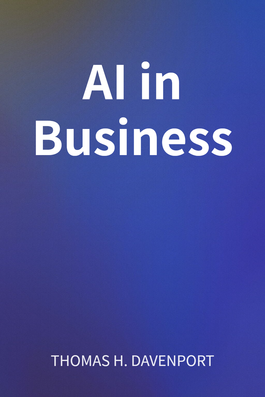 AI in Business cover