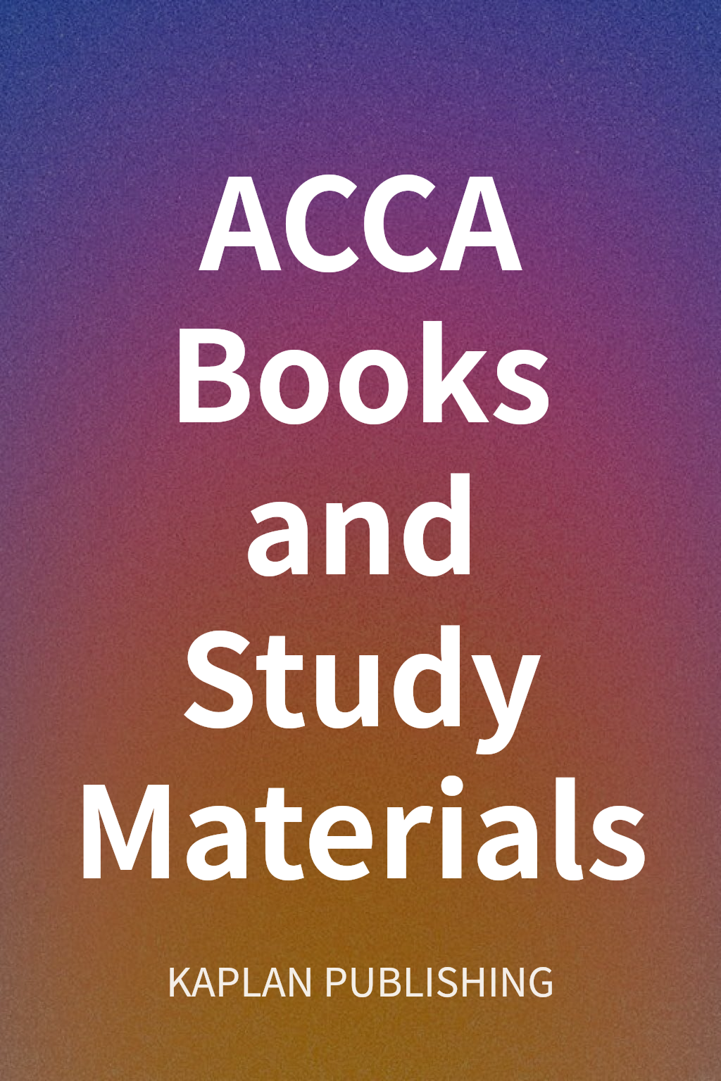 ACCA Books and Study Materials cover