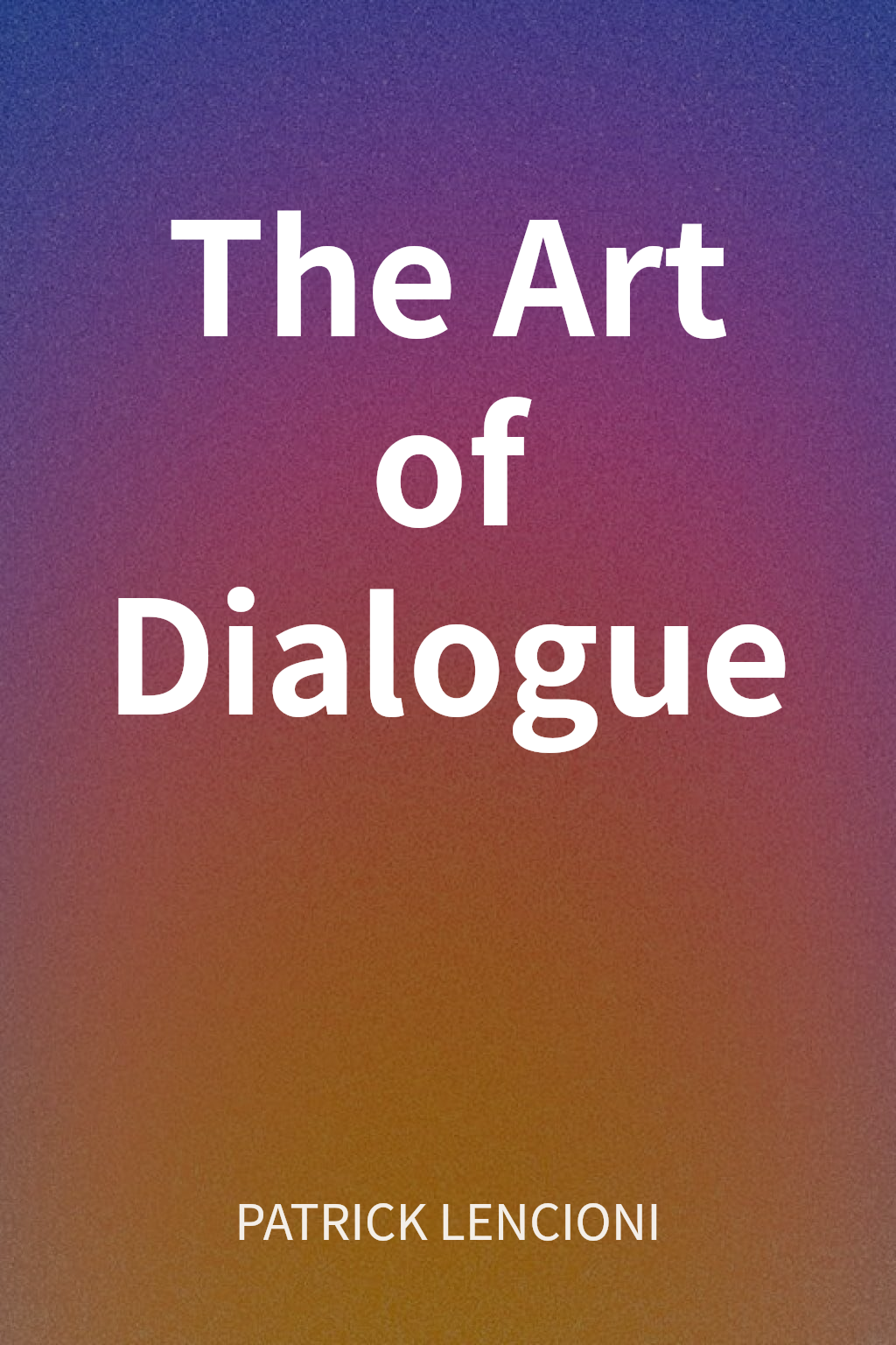 The Art of Dialogue cover
