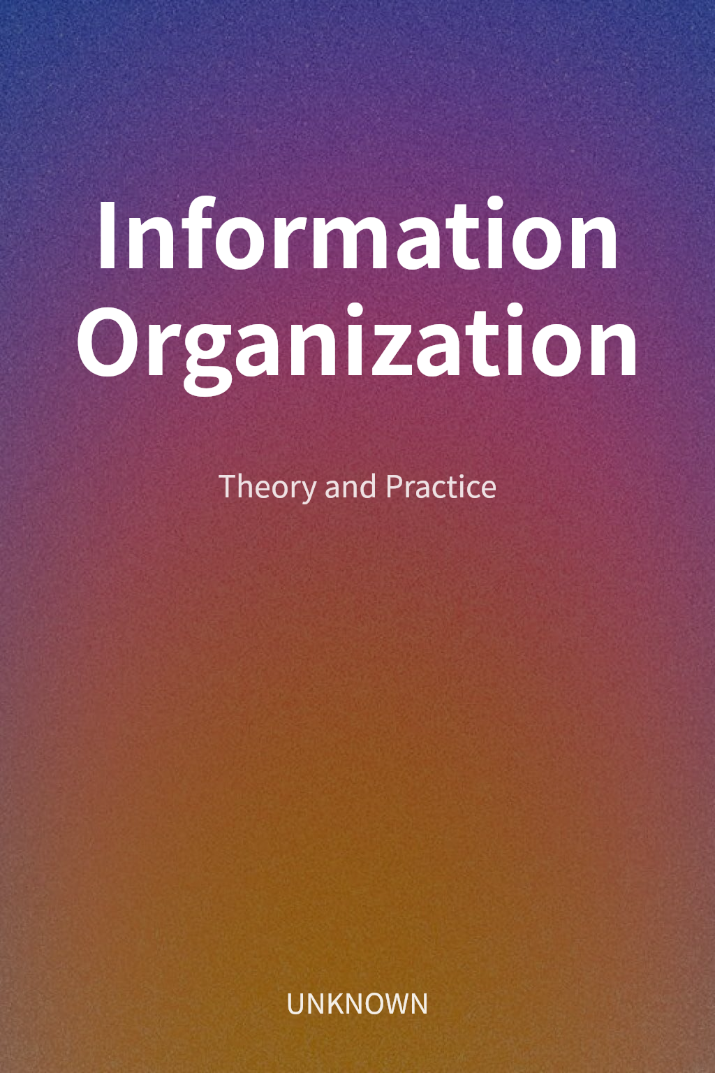 Information Organization cover