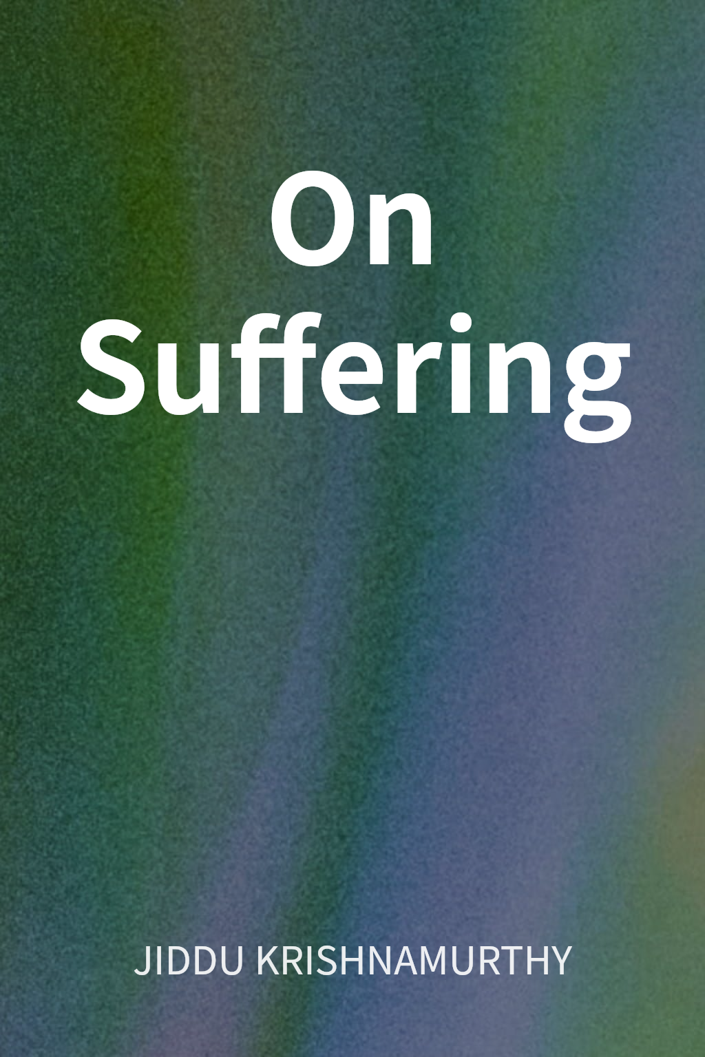 On Suffering cover