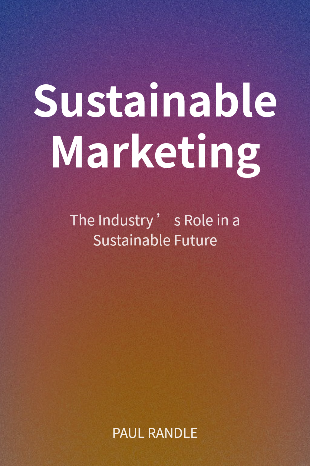 Sustainable Marketing cover