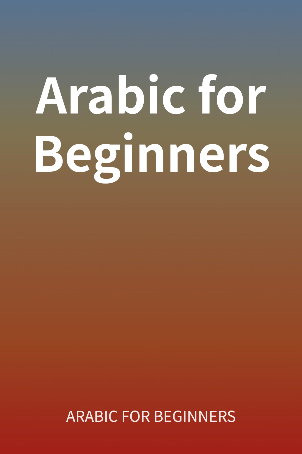 Arabic for Beginners cover