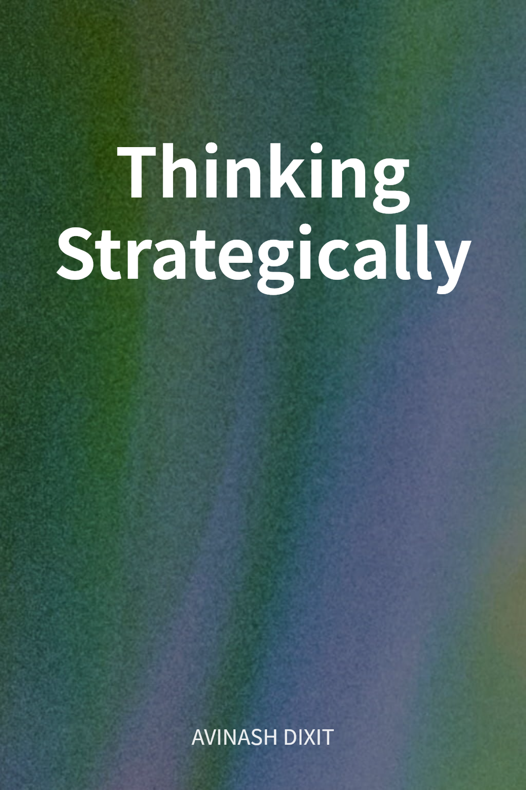 Thinking Strategically cover