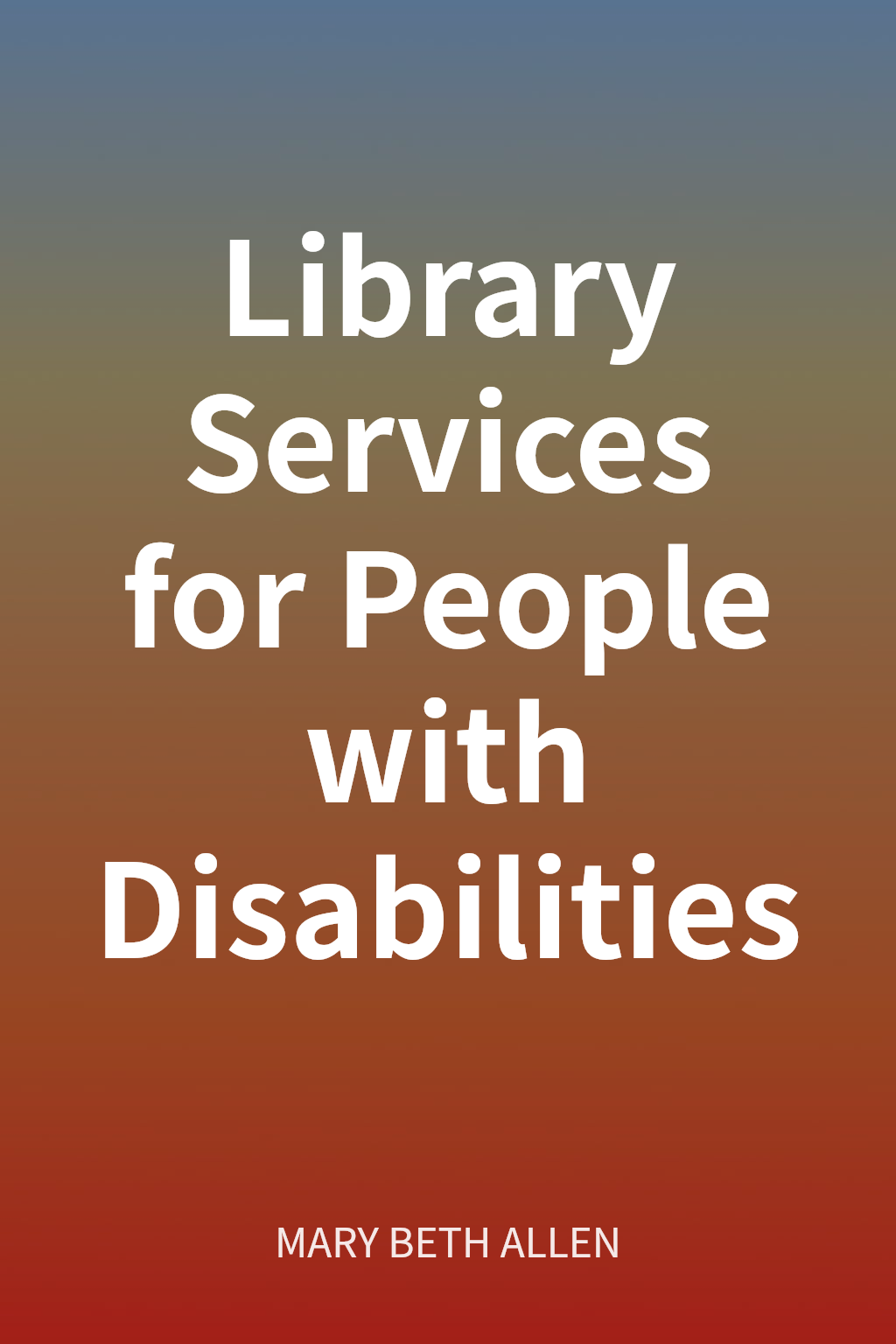 Library Services for People with Disabilities cover