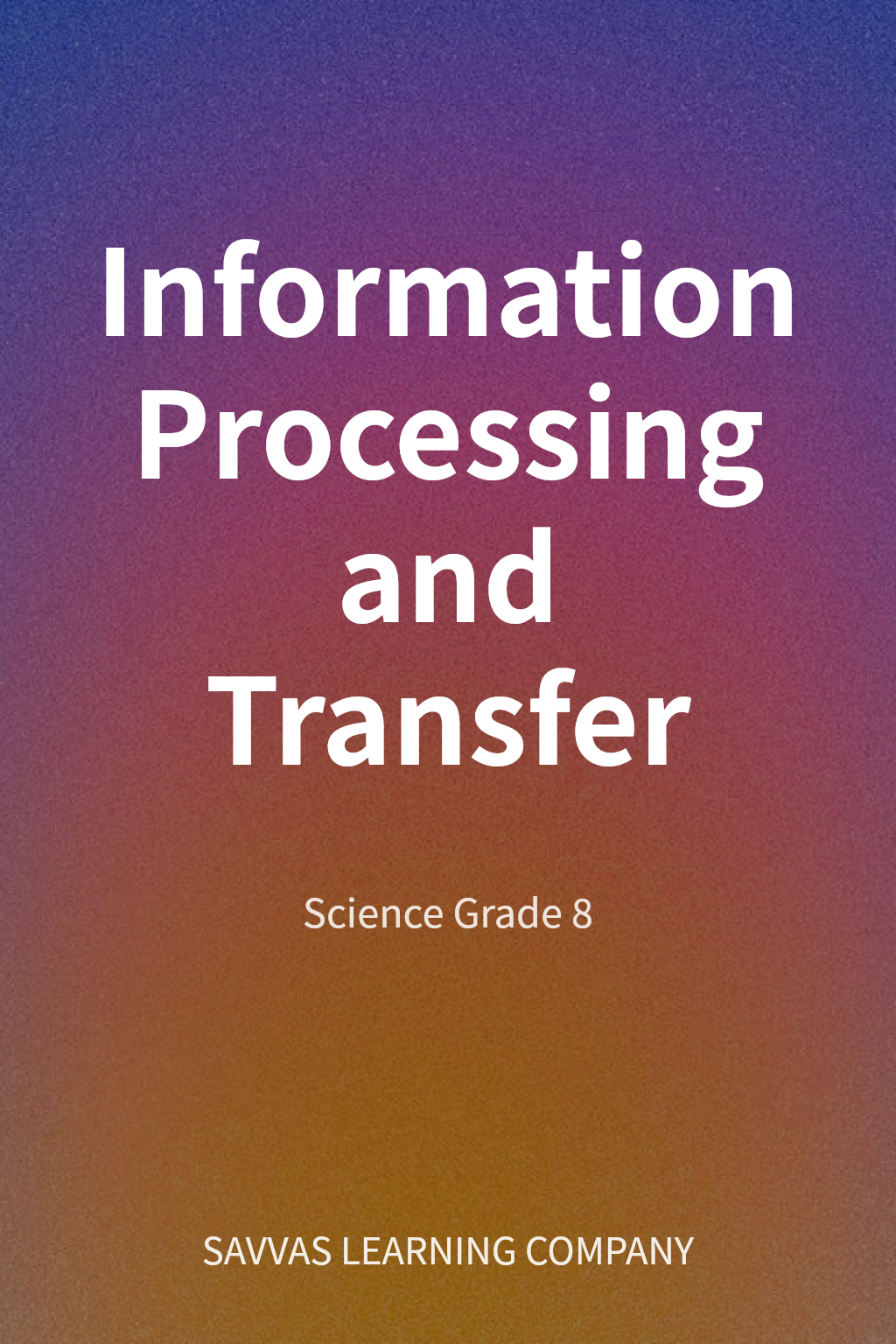 Information Processing and Transfer cover