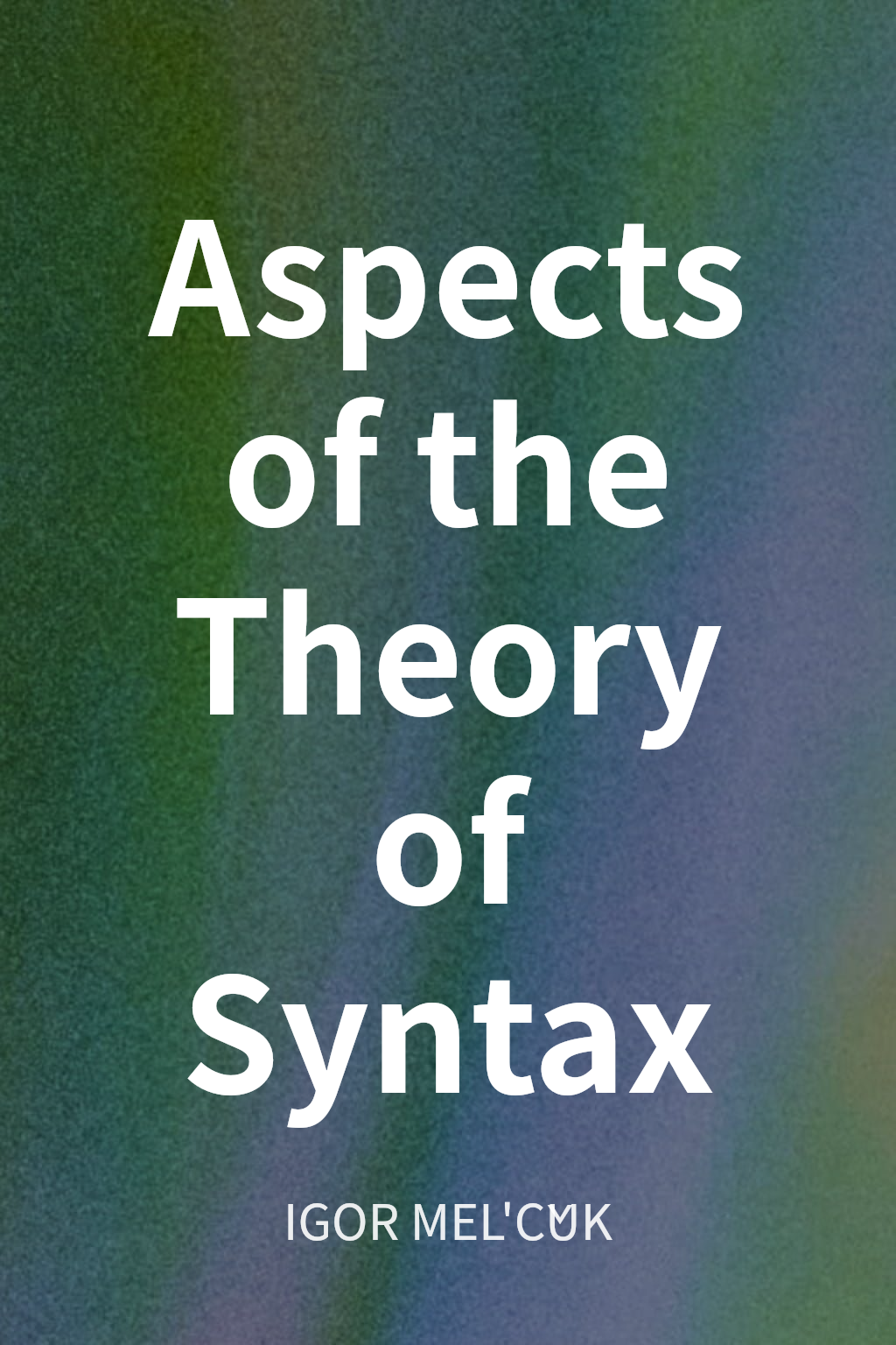 Aspects of the Theory of Syntax cover