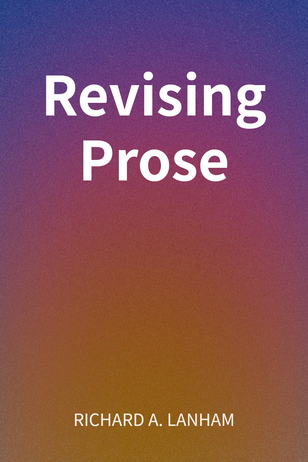 Revising Prose cover